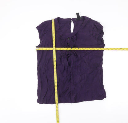 Womens UK Size 18 H&M Purple Tunic Blouse