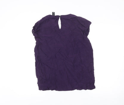 Womens UK Size 18 H&M Purple Tunic Blouse