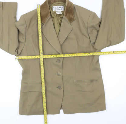 Jaeger Men's Brown Wool Blazer Jacket 3 Button Classic Formal 40R