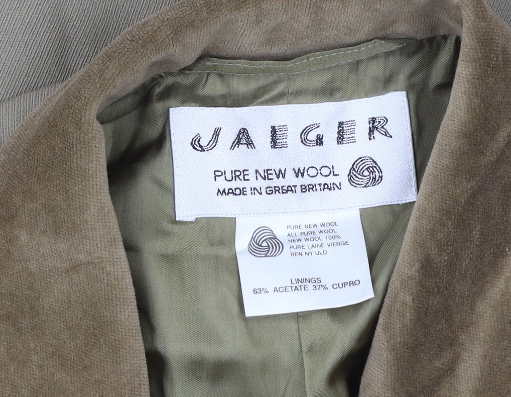 Jaeger Men's Brown Wool Blazer Jacket 3 Button Classic Formal 40R