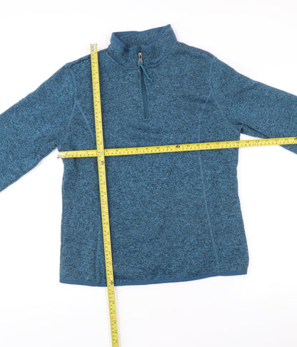 Crane Womens Blue Small 8-10 1/4 Zip Polyester Sweatshirt