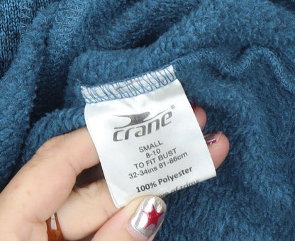 Crane Womens Blue Small 8-10 1/4 Zip Polyester Sweatshirt