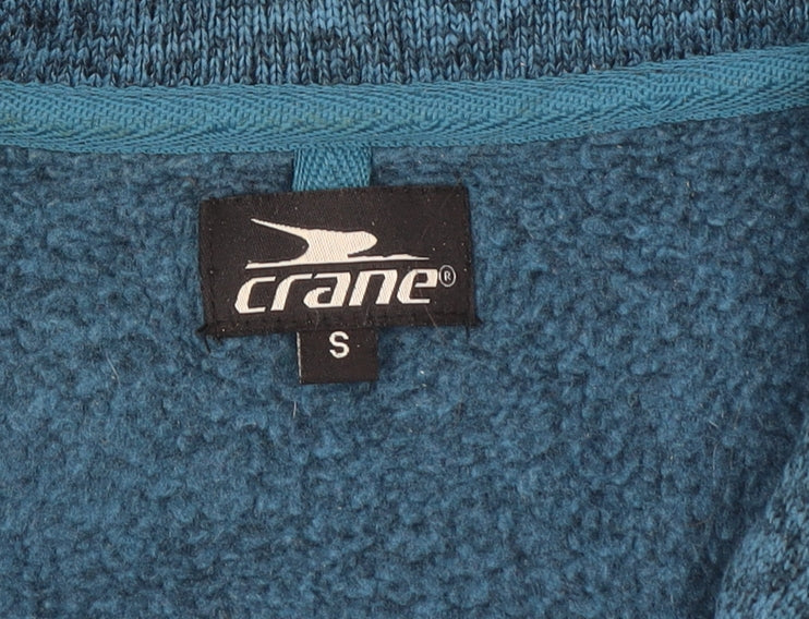 Crane Womens Blue Small 8-10 1/4 Zip Polyester Sweatshirt