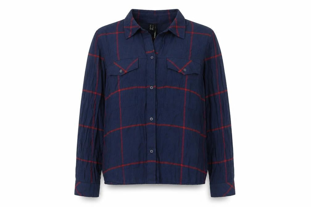 Womens UK Size M Mango Blue Basic Button-Up