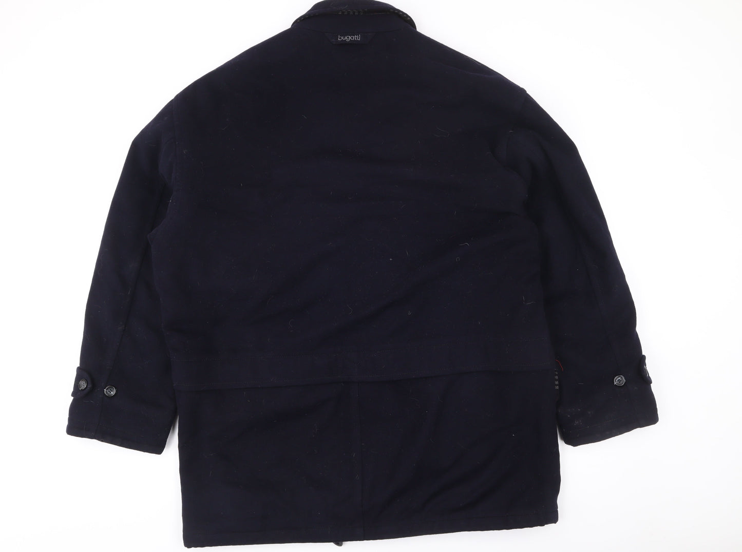 Bugatti Womens Blue Wool Cashmere Blend Mid-Length Coat Size 42