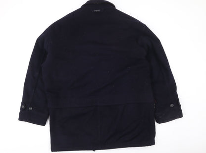 Bugatti Womens Blue Wool Cashmere Blend Mid-Length Coat Size 42