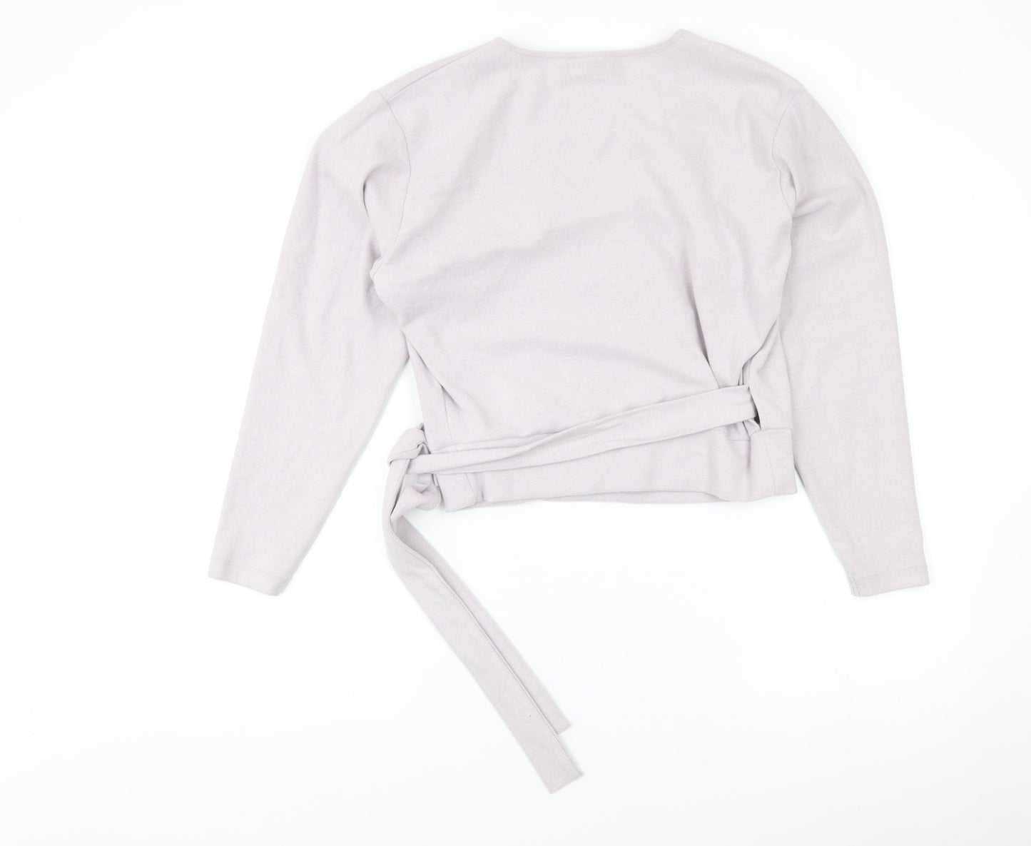 Womens UK Size 10 ASOS Design Grey Wrap Blouse