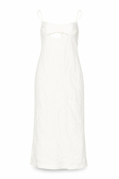 Zara Women’s White Midi Slip Dress Size 12 Viscose Strappy Summer