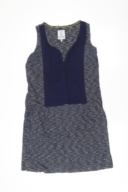 Joules Womens Blue Striped Shift Dress Size 14 Sleeveless Nautical
