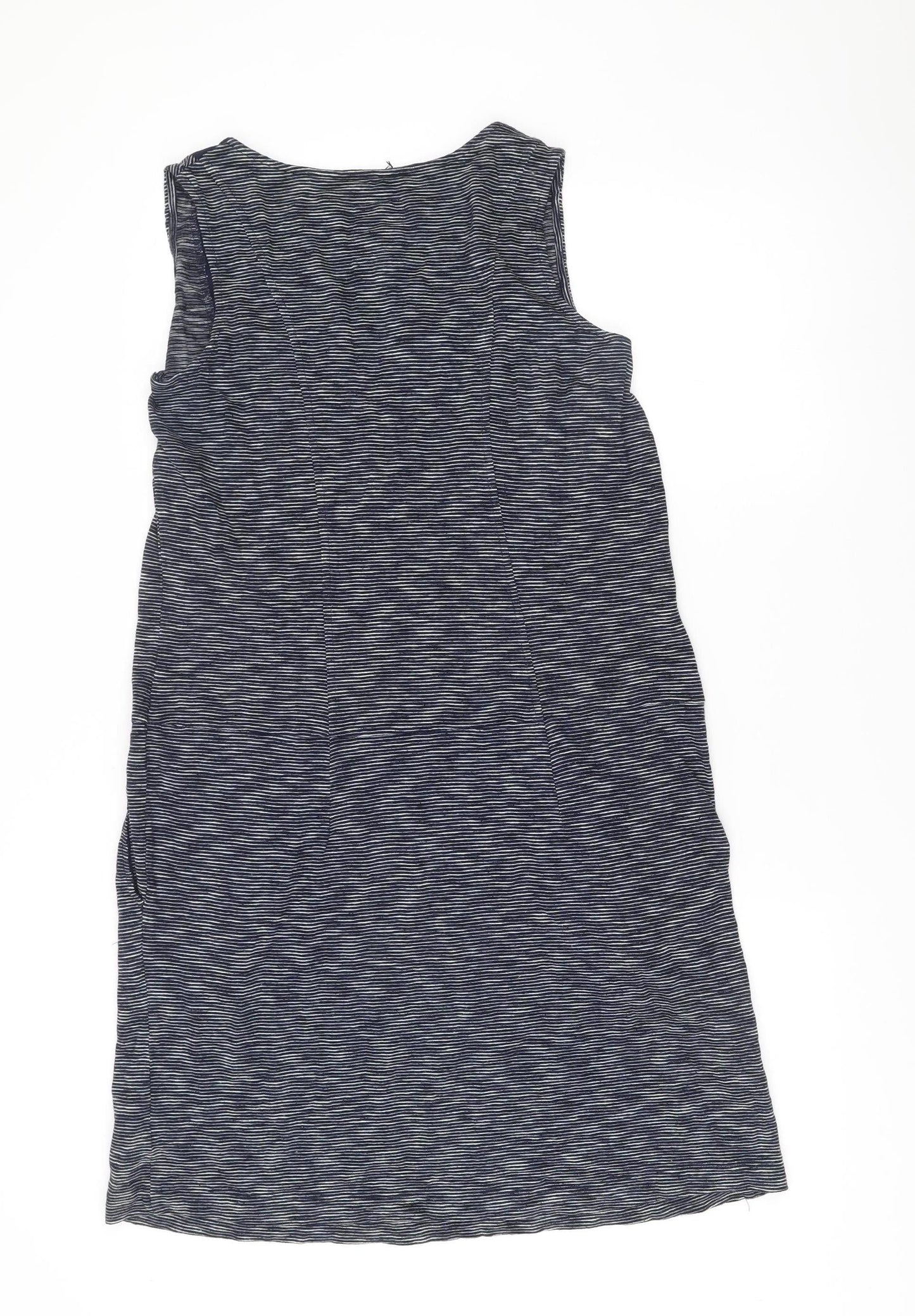 Joules Womens Blue Striped Shift Dress Size 14 Sleeveless Nautical