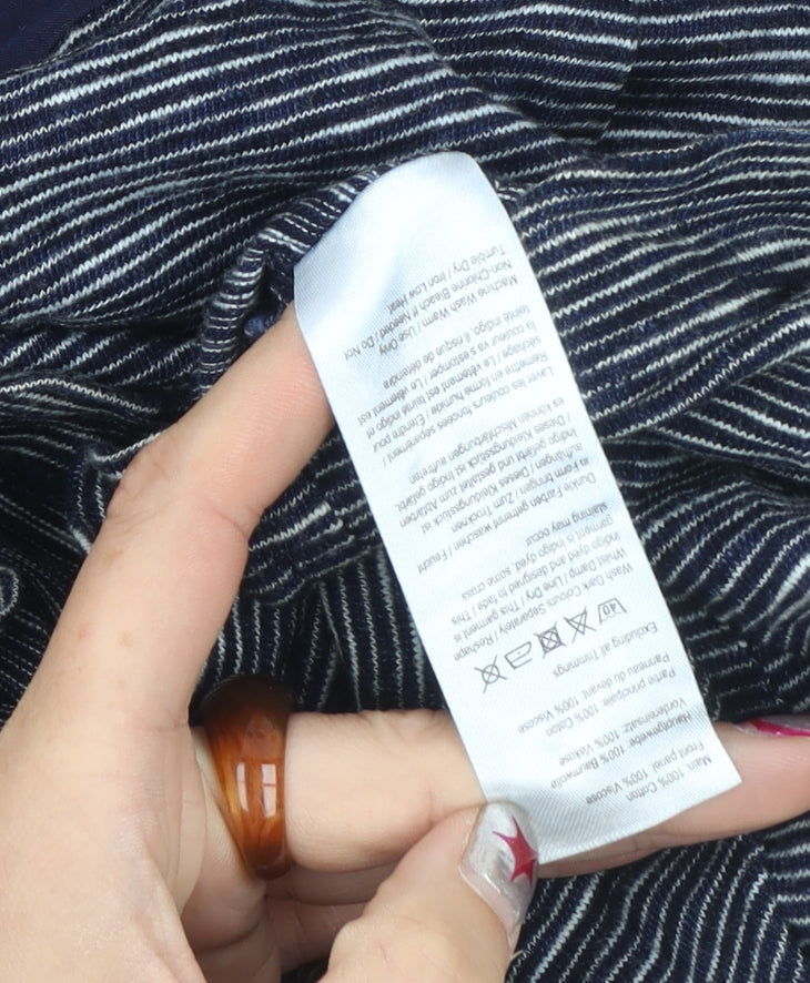 Joules Womens Blue Striped Shift Dress Size 14 Sleeveless Nautical