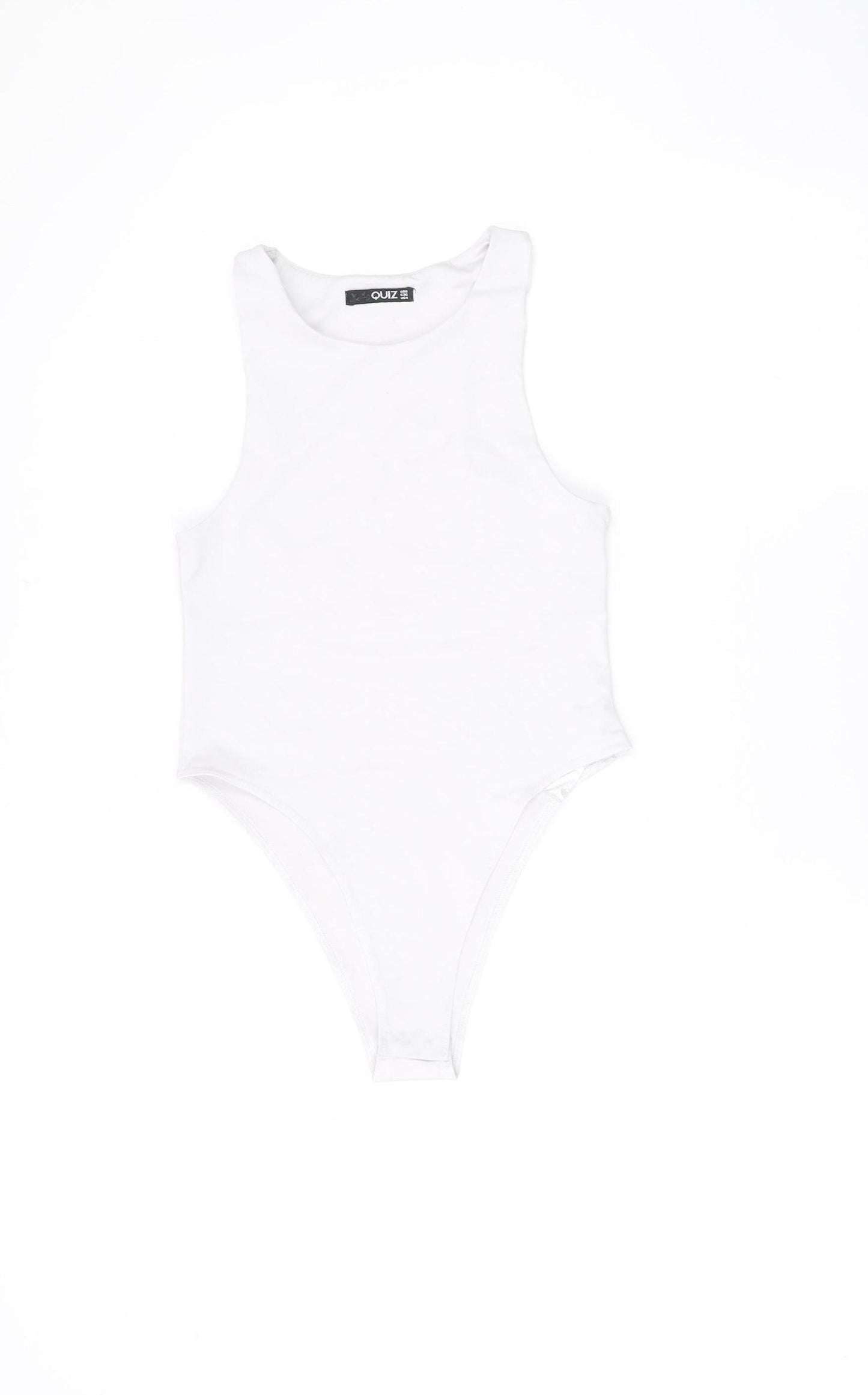 Quiz Women’s White Size 8 Camisole Tank Top Slim Fit Sleeveless