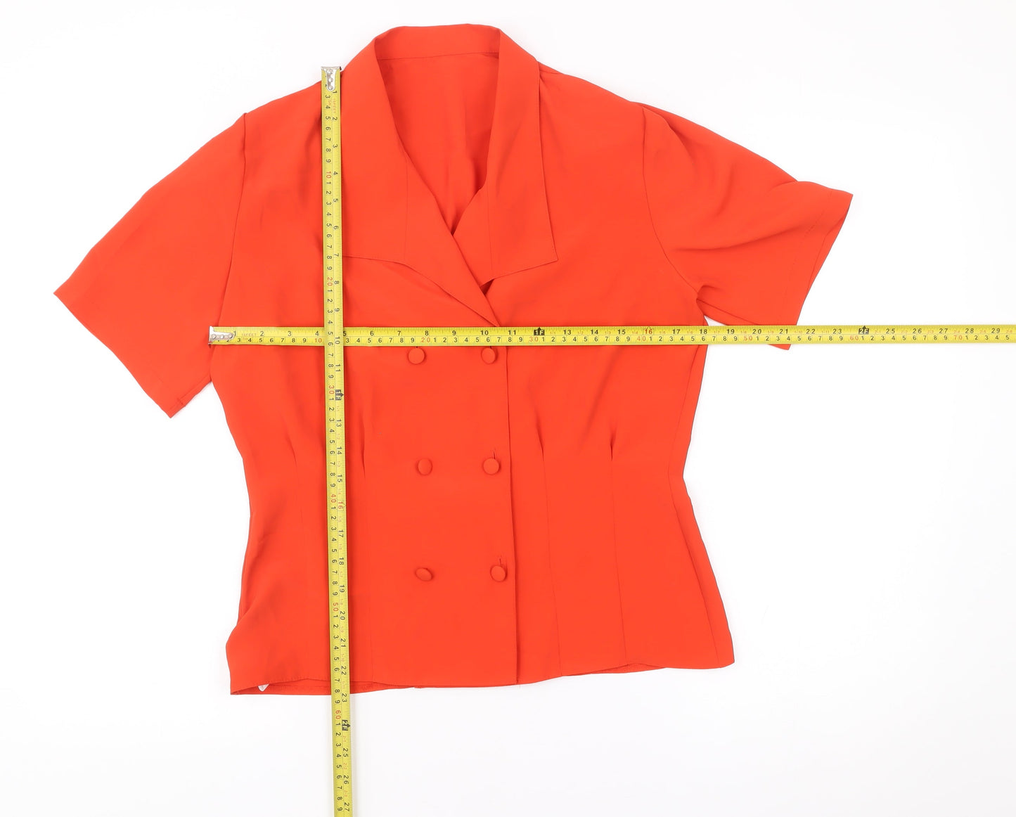 Womens UK Size 10 Marks and Spencer Orange Classic Blouse