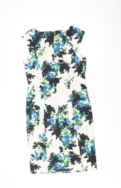 Wallis Women’s Multicoloured Floral Sleeveless Sheath Dress Size 12