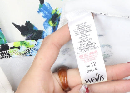 Wallis Women’s Multicoloured Floral Sleeveless Sheath Dress Size 12