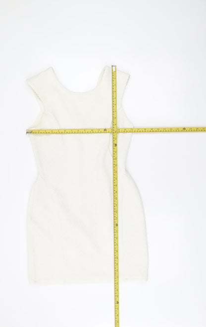 Miss Selfridge Petites Women’s White Size 14 Bodycon Mini Dress