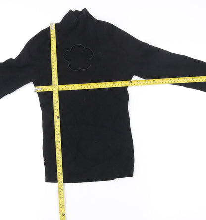 & Other Stories Womens Black XS Mock Neck Slim Fit Wool Blend Jumper