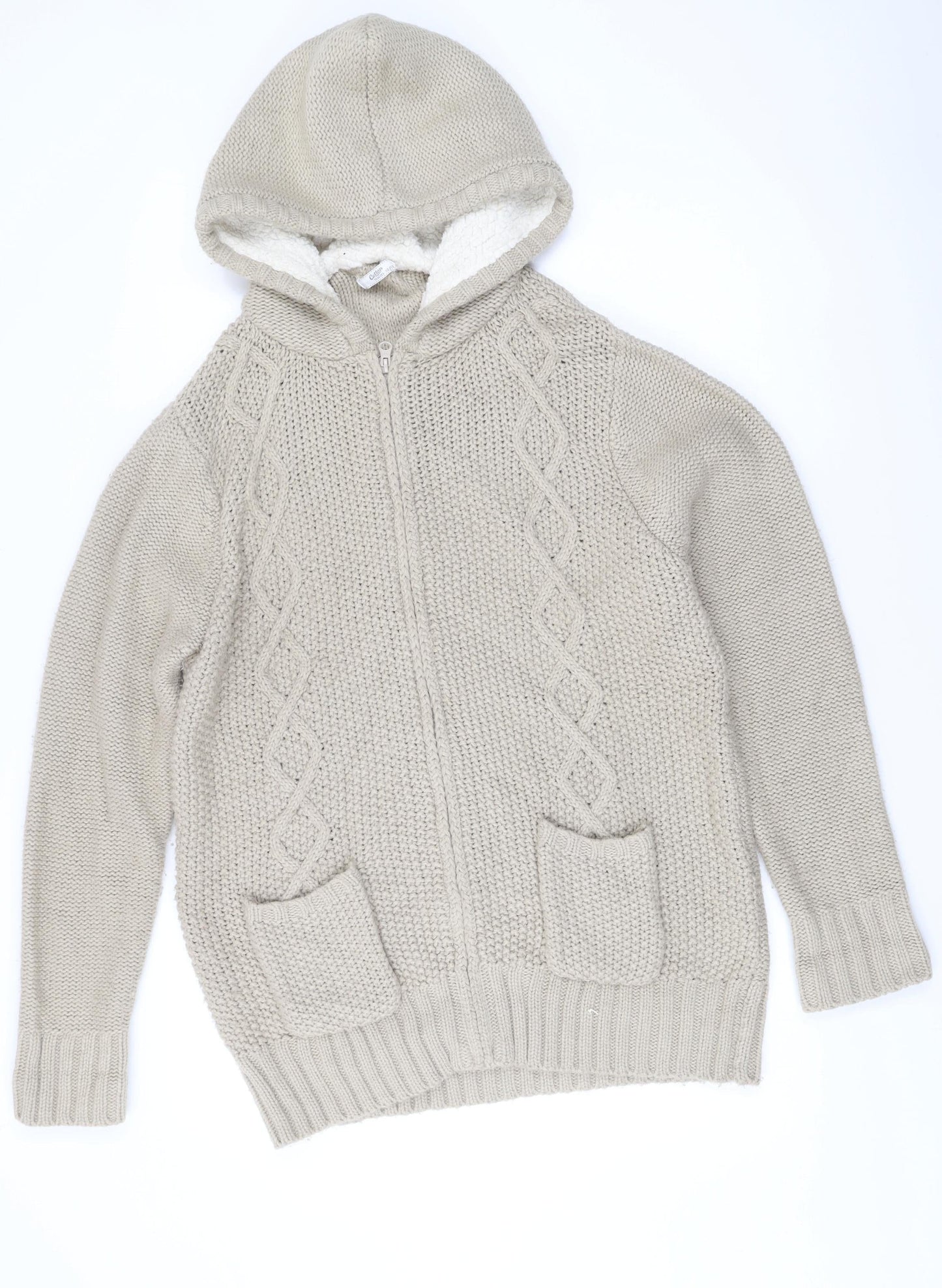 Mens UK Size L Cotton Traders Beige Basic Jacket
