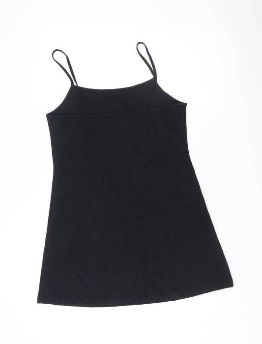 ASOS Design Women’s Black Size 12 Slip Mini Dress Sleeveless