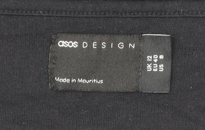 ASOS Design Women’s Black Size 12 Slip Mini Dress Sleeveless