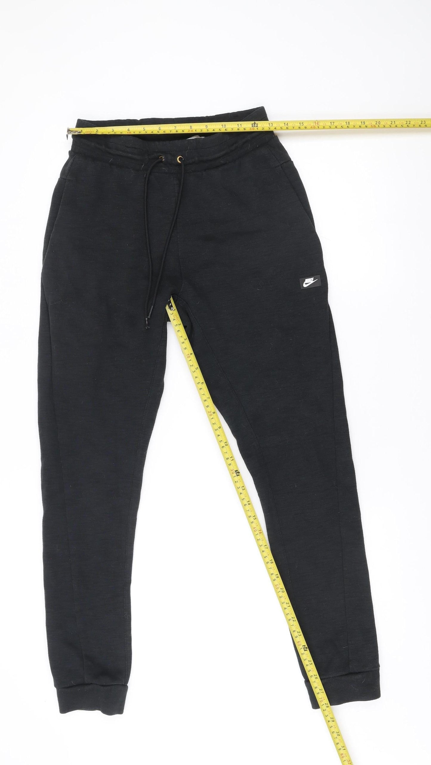 Nike Men’s Black Jogger Trousers Size S Cotton Blend Activewear