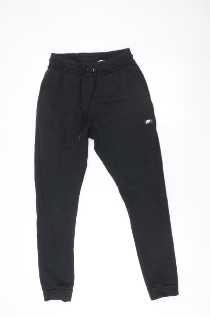 Nike Men’s Black Jogger Trousers Size S Cotton Blend Activewear