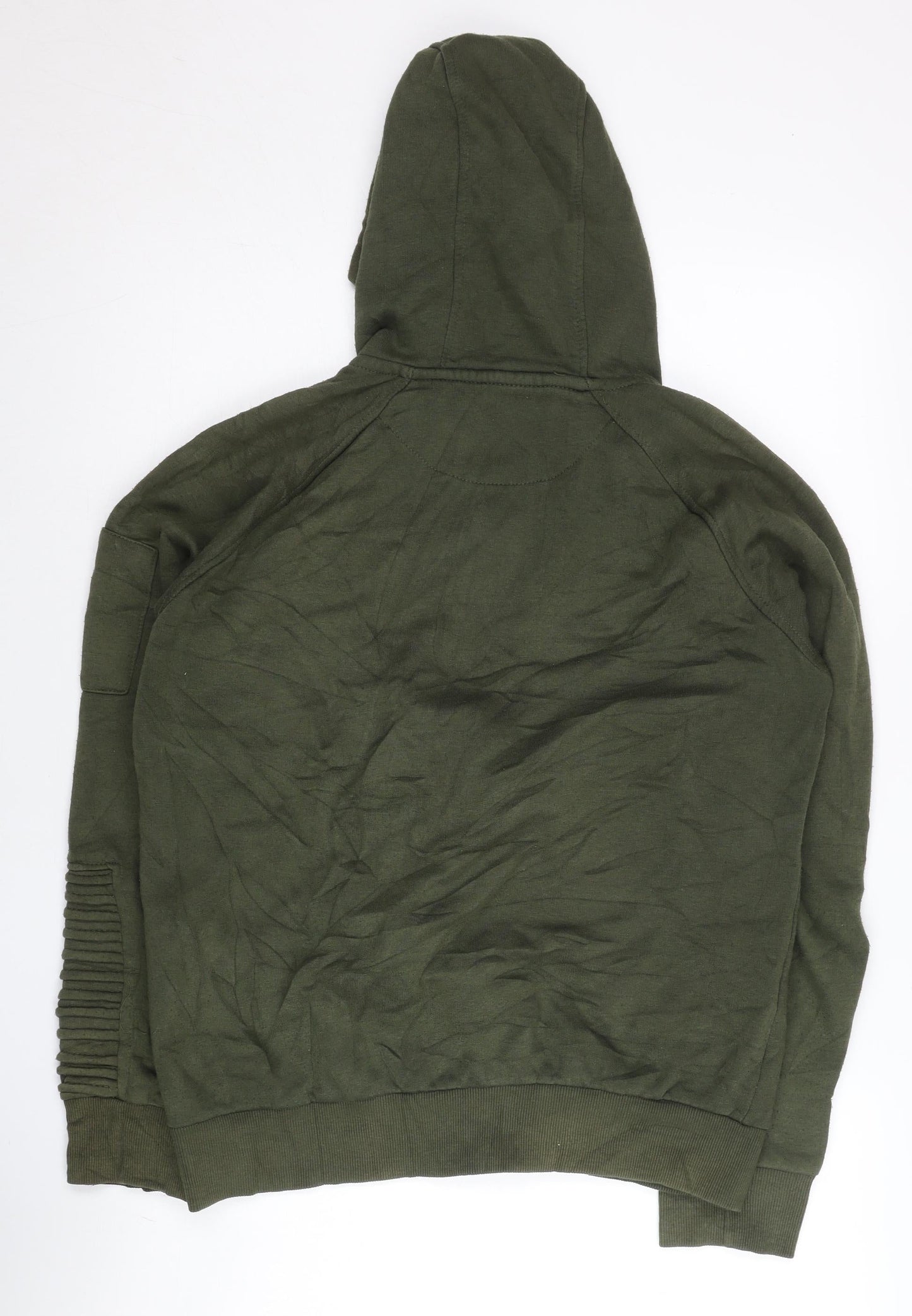 Mens UK Size L Genetic Apparel Green Full Zip Hoodie