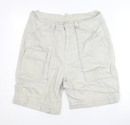 Burton Menswear Men’s Beige Cotton Cargo Shorts Size 32R