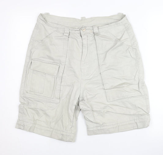 Burton Menswear Men’s Beige Cotton Cargo Shorts Size 32R
