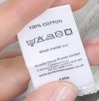 Burton Menswear Men’s Beige Cotton Cargo Shorts Size 32R