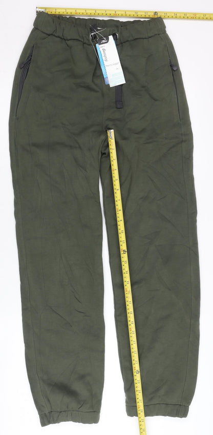 Crane Men's Green Jogger Trousers Small Fishing Outdoor Cotton Blend