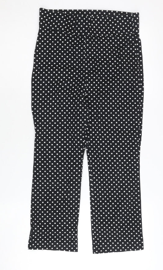 Womens UK Size 12 Zara Slim Fit Casual Business Workwear Party/Cocktail Black Tr