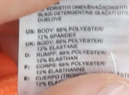 Adidas Womens Orange Cropped Leggings UK 12-14 Slim Fit Activewear