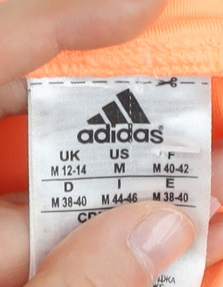 Adidas Womens Orange Cropped Leggings UK 12-14 Slim Fit Activewear