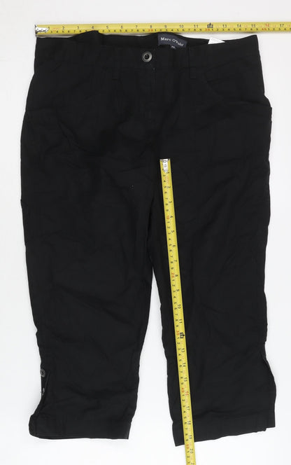 Marc O'Polo Womens Black Capri Cotton Trousers Size 10