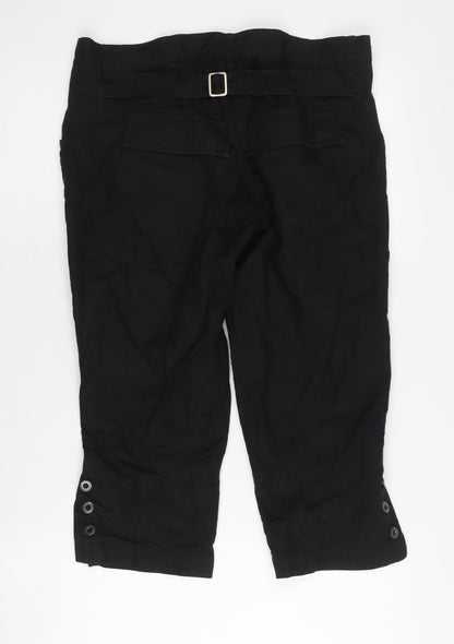 Marc O'Polo Womens Black Capri Cotton Trousers Size 10
