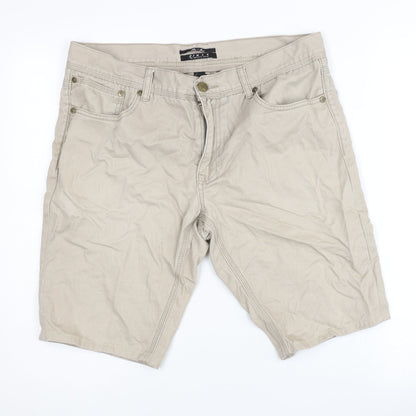 21 Men Slim Fit Beige Chino Shorts Size 32 Cotton Casual