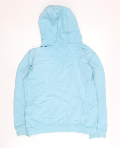 TU Boys Blue Pullover Hoodie 10 Years Graphic Athletic Sweatshirt