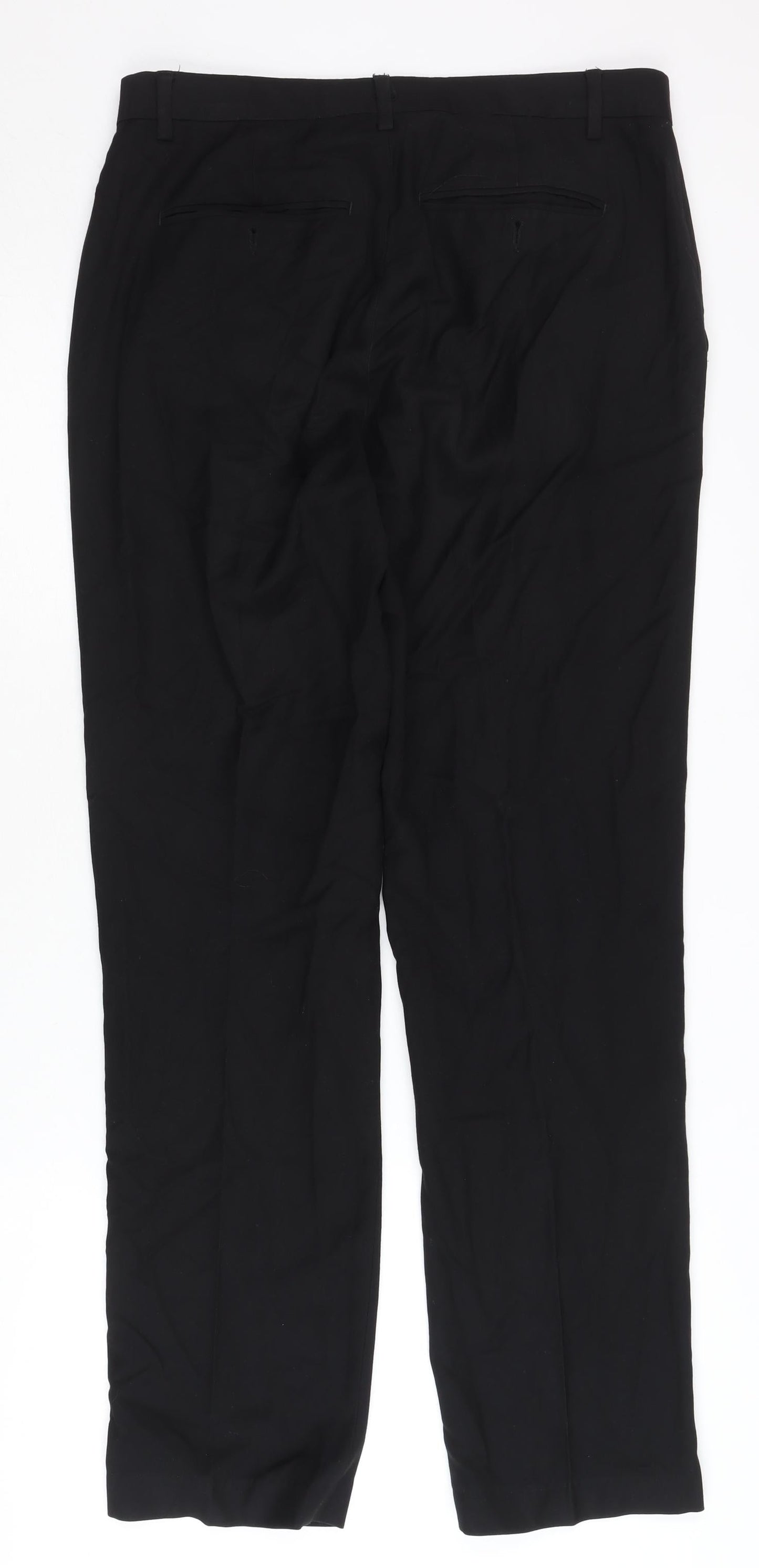 Mens UK Size 31 Calvin Klein Regular Fit Dress Pants Black Trousers