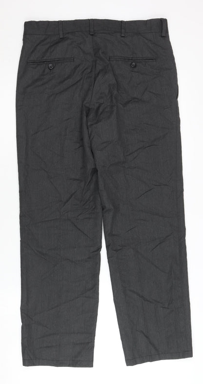 Kenneth Cole Reaction Men’s Black 32x30 Dress Pants Smart Trousers