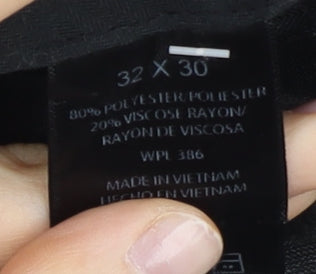 Kenneth Cole Reaction Men’s Black 32x30 Dress Pants Smart Trousers