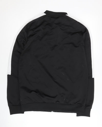 Puma Boys Black Track Jacket 13-14 Years Full Zip Lightweight Activewear