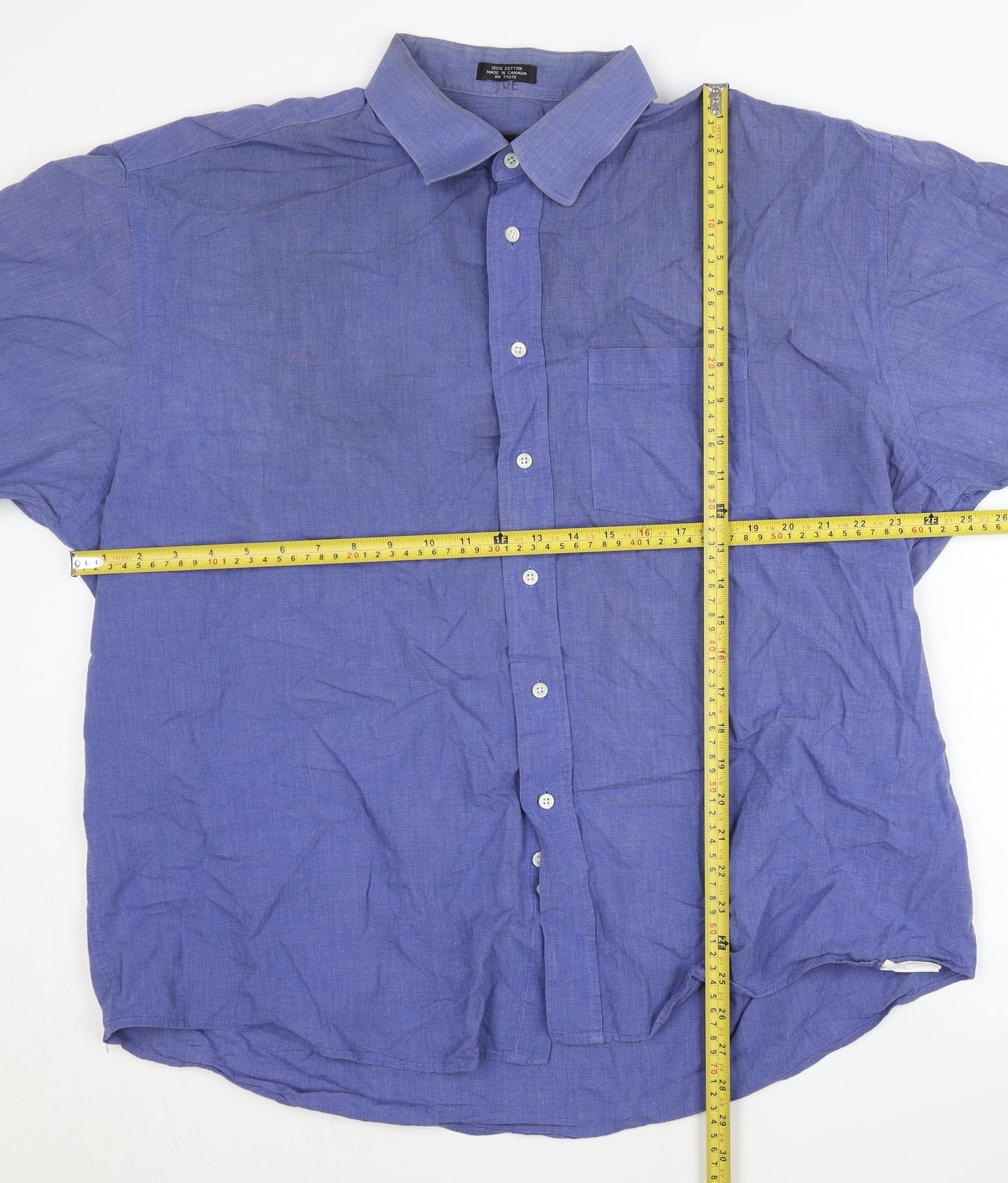 Mens UK Collar Size 18 Joseph & Feiss Smart Blue  Dress Shirt