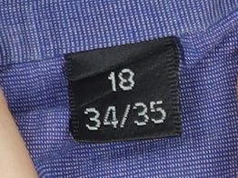 Mens UK Collar Size 18 Joseph & Feiss Smart Blue  Dress Shirt