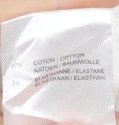 Damart Women White Straight Leg Jeans Size 10 Cotton Blend