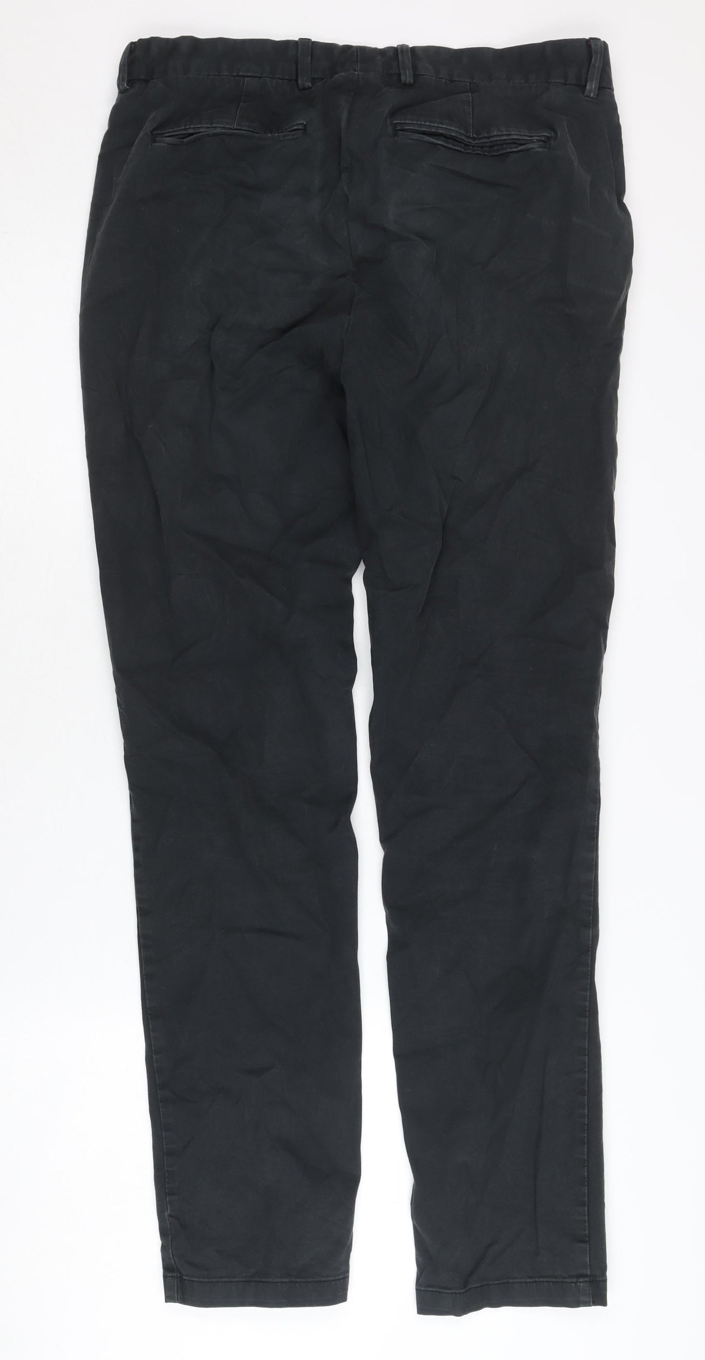 Burton Menswear Black Slim Fit Chino Trousers Men’s 32L Waist 32 in