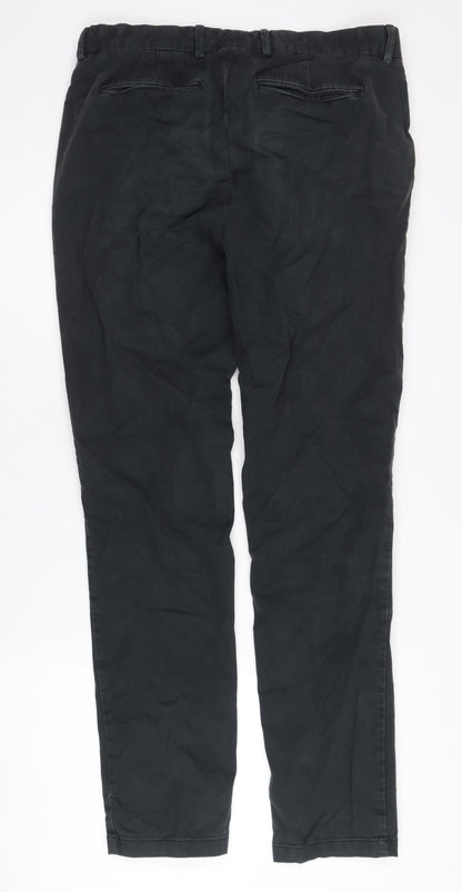 Burton Menswear Black Slim Fit Chino Trousers Men’s 32L Waist 32 in