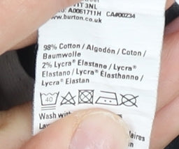 Burton Menswear Black Slim Fit Chino Trousers Men’s 32L Waist 32 in