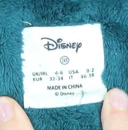 Disney Womens Green 2XS Chip 'n' Dale Fleece T-Shirt Nightshirt