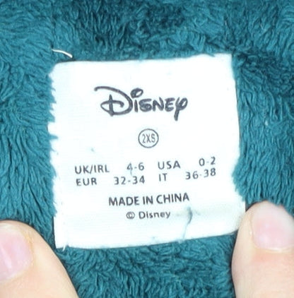 Disney Womens Green 2XS Chip 'n' Dale Fleece T-Shirt Nightshirt